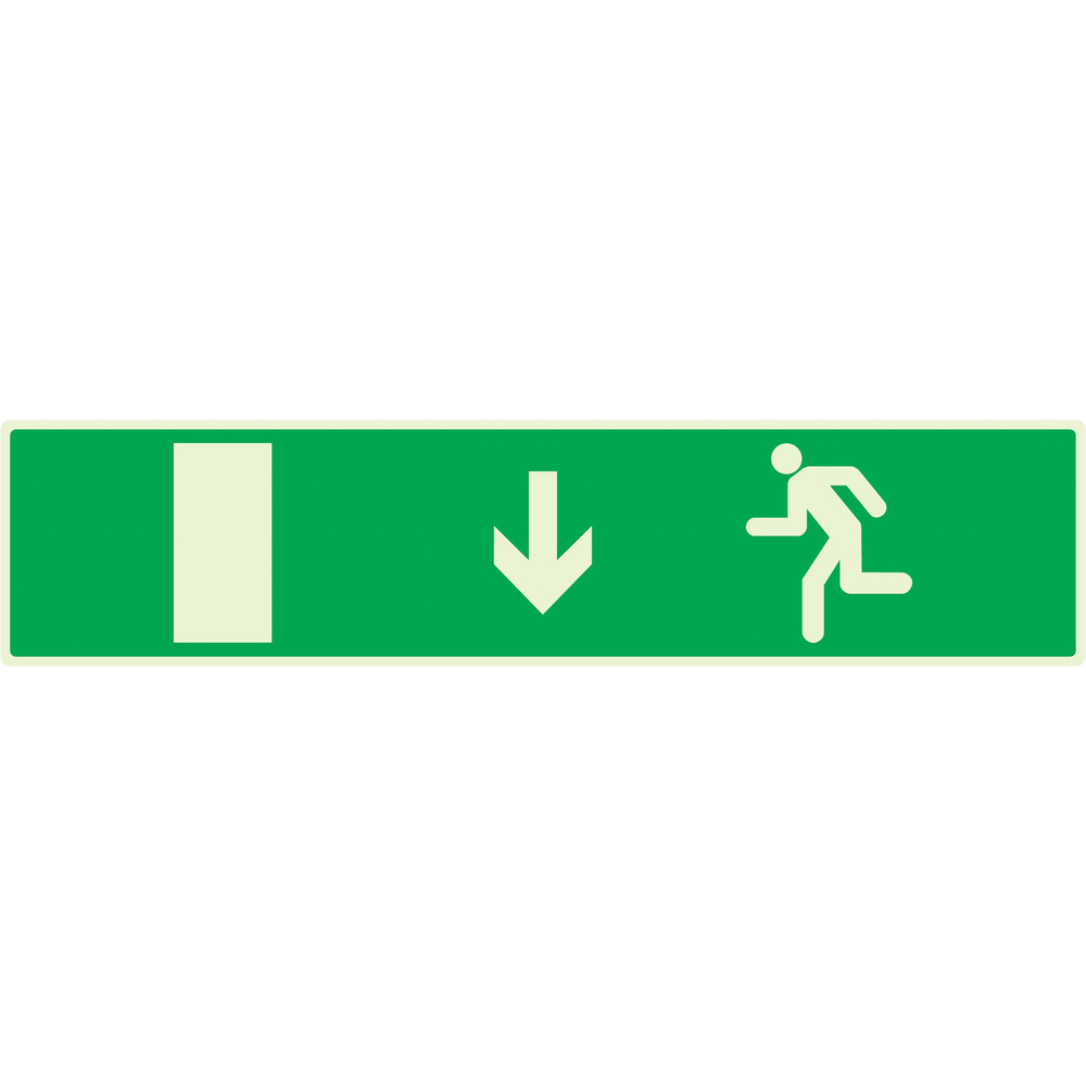 PANNEAU EVACUATION SORTIE BAS GAUCHE LUMINESCENT 330X75MM TALIAPLAST - 635427