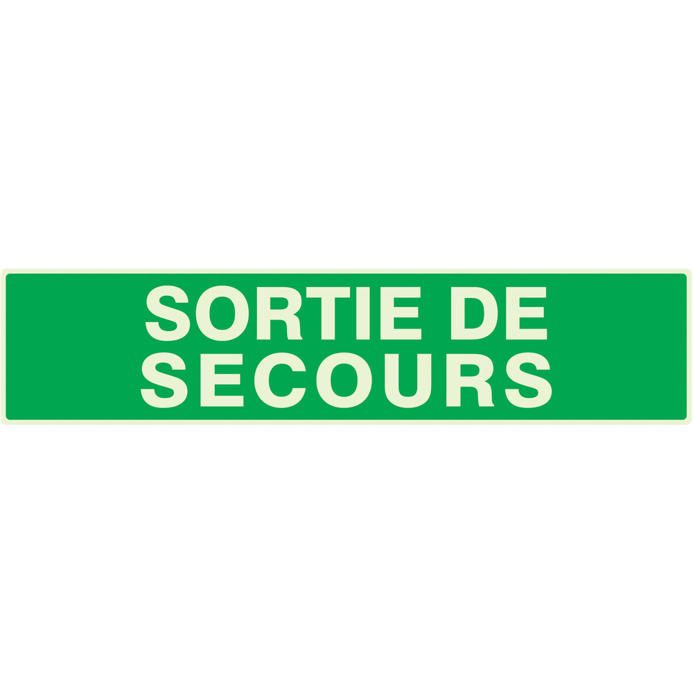 PANNEAU SORTIE DE SECOURS LUMINESCENT 330X75MM TALIAPLAST - 635432