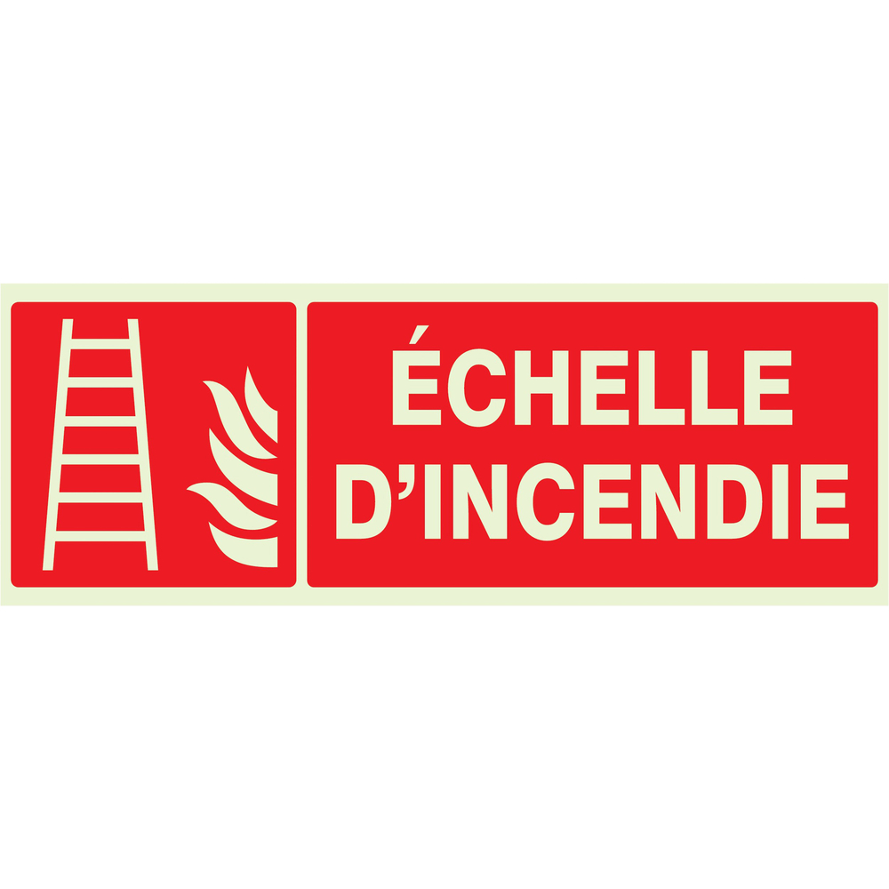 PANNEAU ECHELLE D'INCENDIE LUMINESCENT 330X120MM TALIAPLAST - 636102