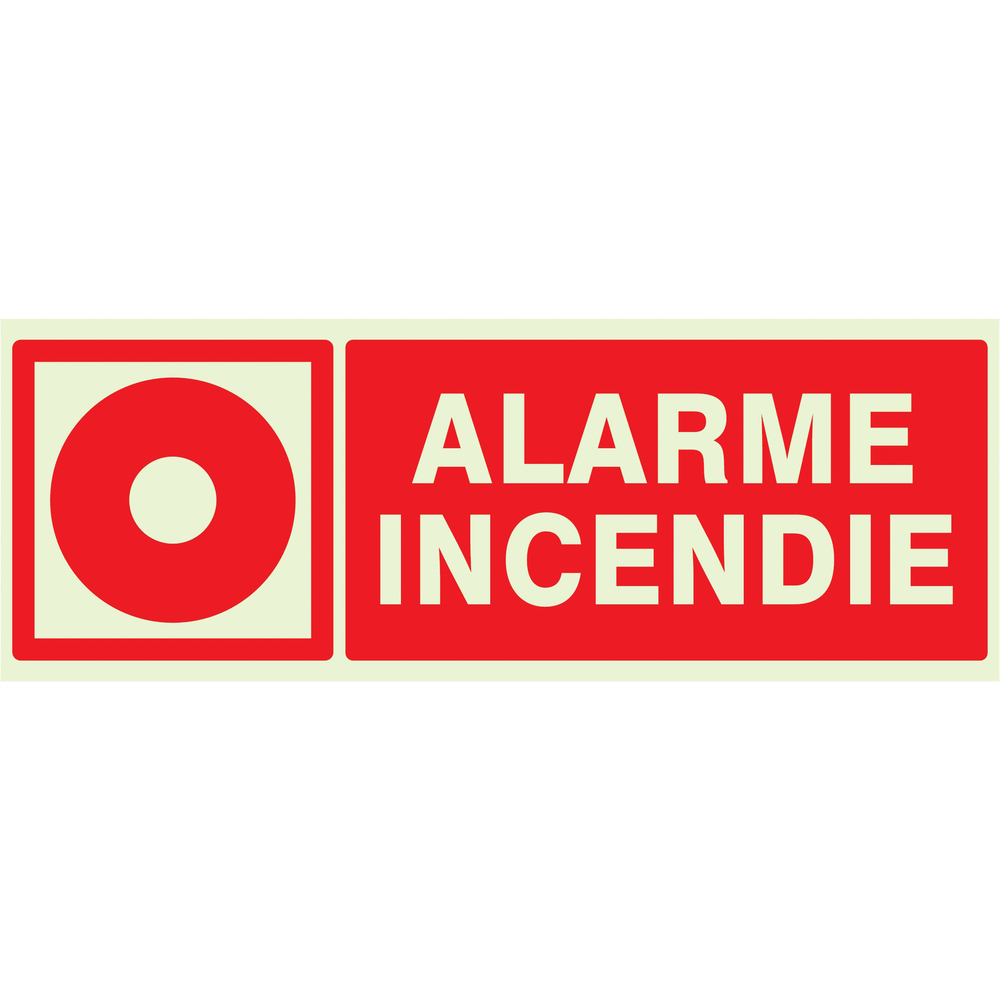 PANNEAU ALARME INCENDIE LUMINESCENT 330X120MM TALIAPLAST - 636106