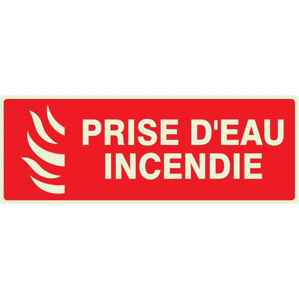 PANNEAU PRISE D'EAU INCENDIE LUMINESCENT 330X120MM TALIAPLAST - 636113