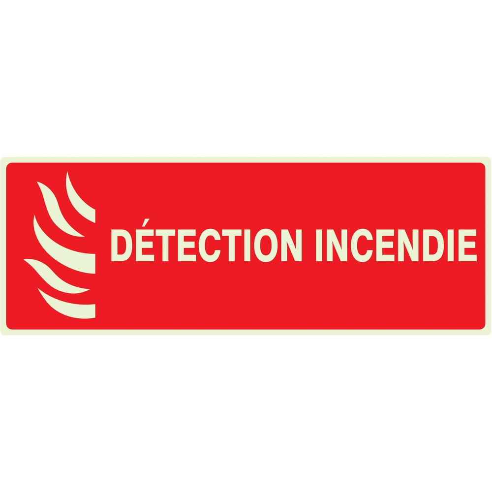 PANNEAU DETECTION D'INCENDIE LUMINESCENT 330X120MM TALIAPLAST - 636114