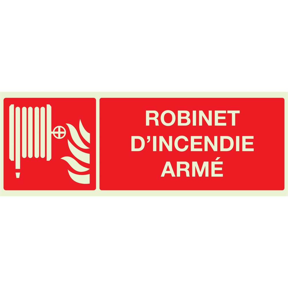 PANNEAU ROBINET D'INCENDIE ARME LUMINESCENT 330X120MM TALIAPLAST - 636125