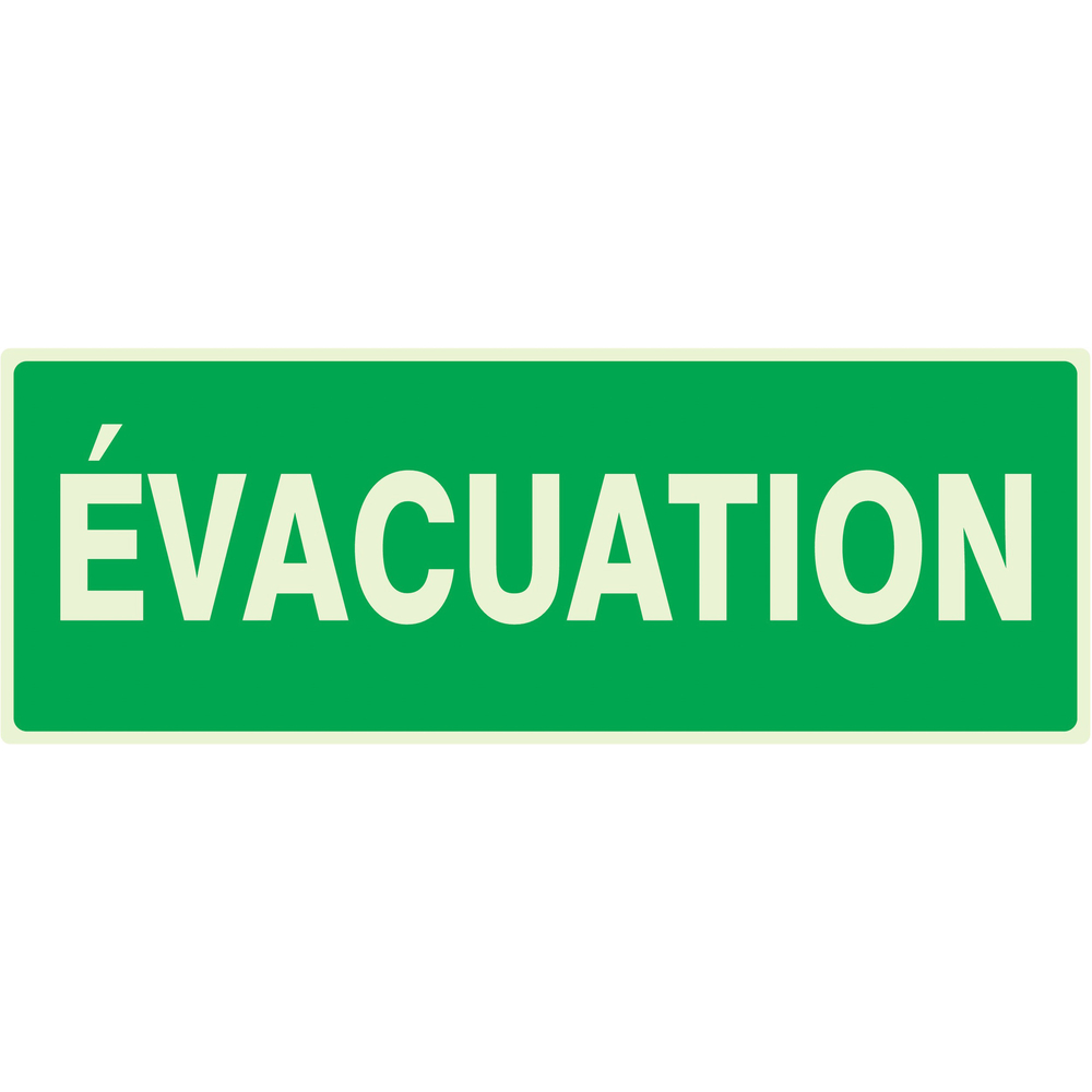 PANNEAU EVACUATION LUMINESCENT 330X120MM TALIAPLAST - 636405