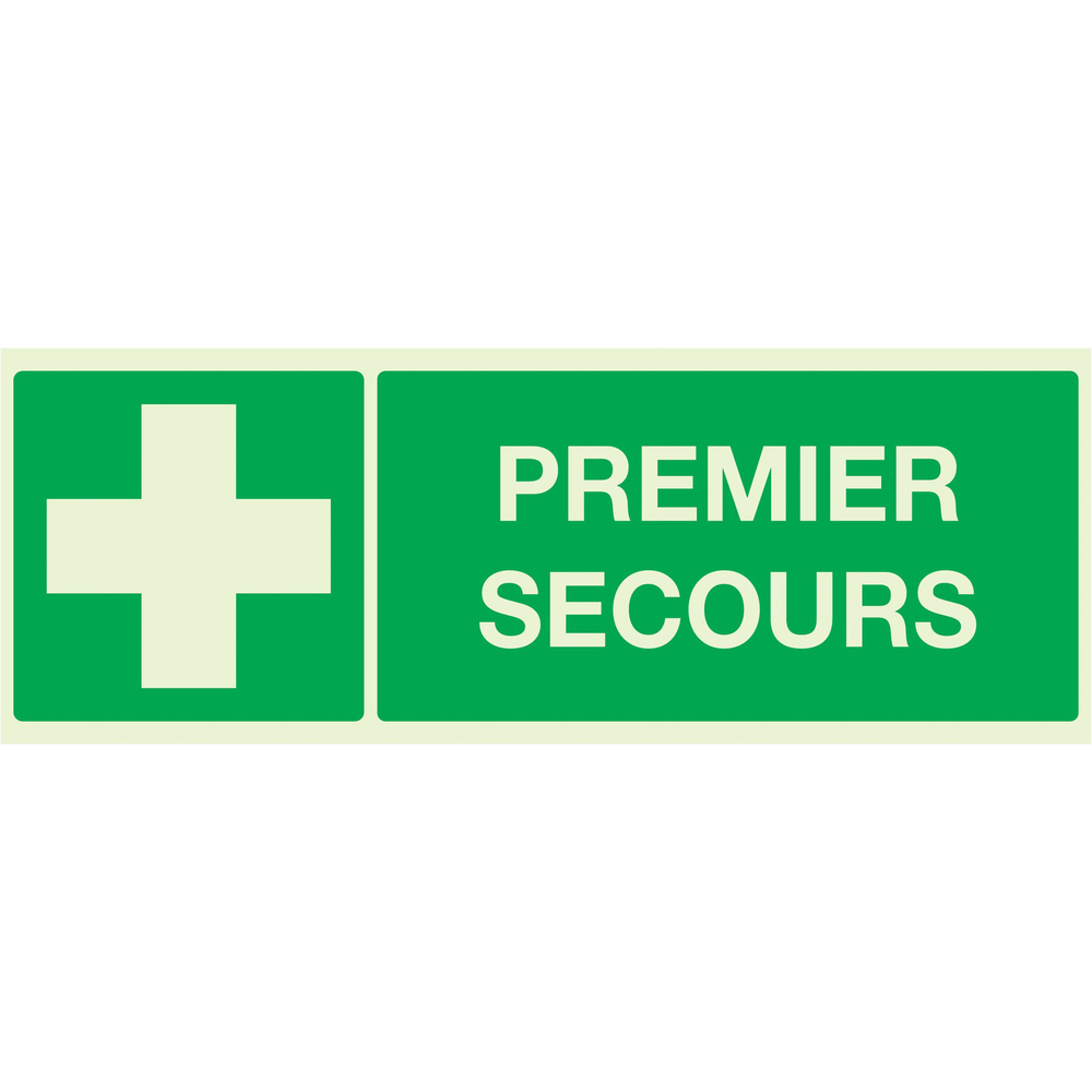 PANNEAU PREMIER SECOURS LUMINESCENT 330X120MM TALIAPLAST - 636406