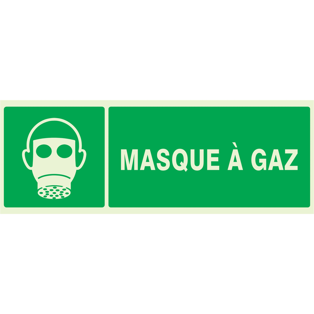 PANNEAU MASQUE A GAZ LUMINESCENT 330X120MM TALIAPLAST - 636411