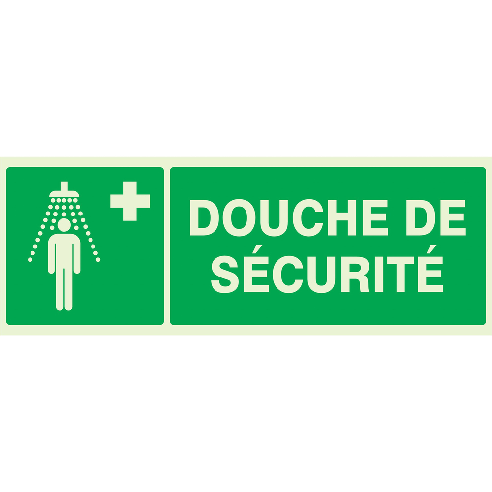 PANNEAU DOUCHE DE SECURITE LUMINESCENT 330X120MM TALIAPLAST - 636413