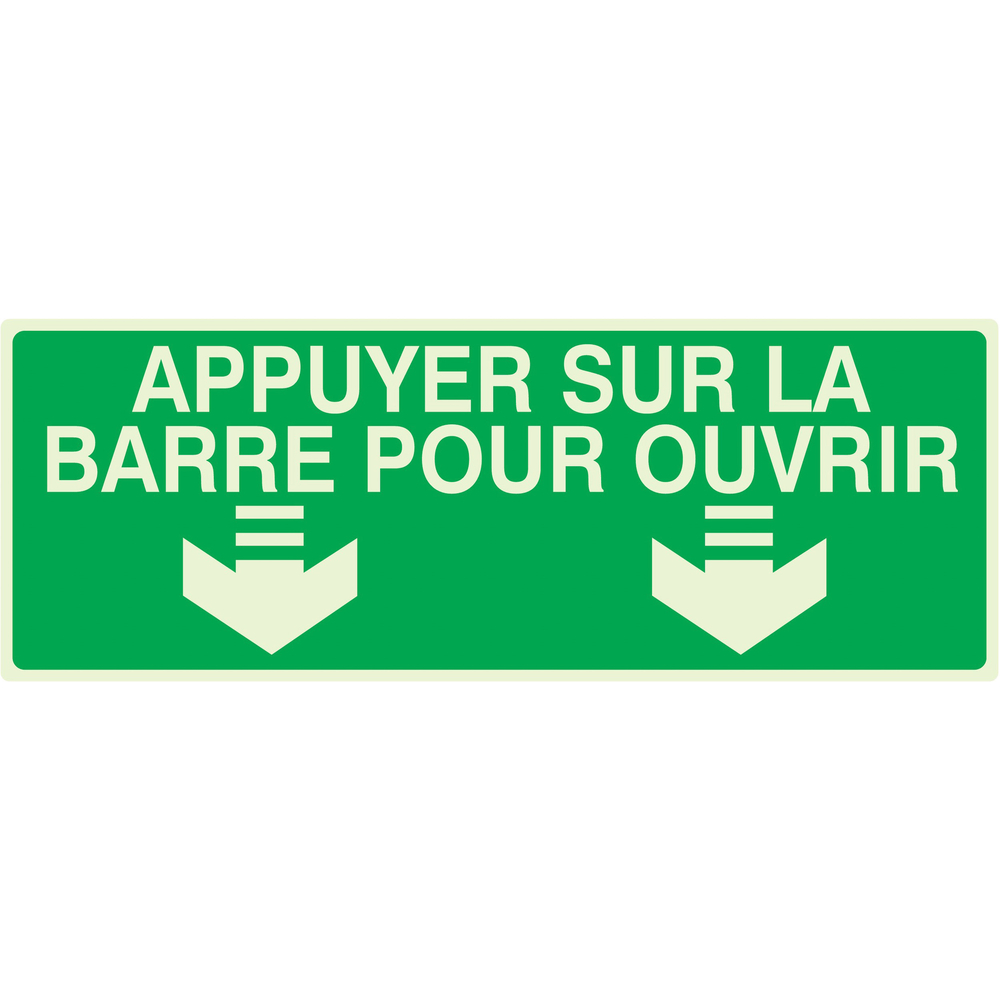 APPUYER SUR LA BARRE POUR OUVRIR LUMINESCENT 330x120mm TALIAPLAST - 636421