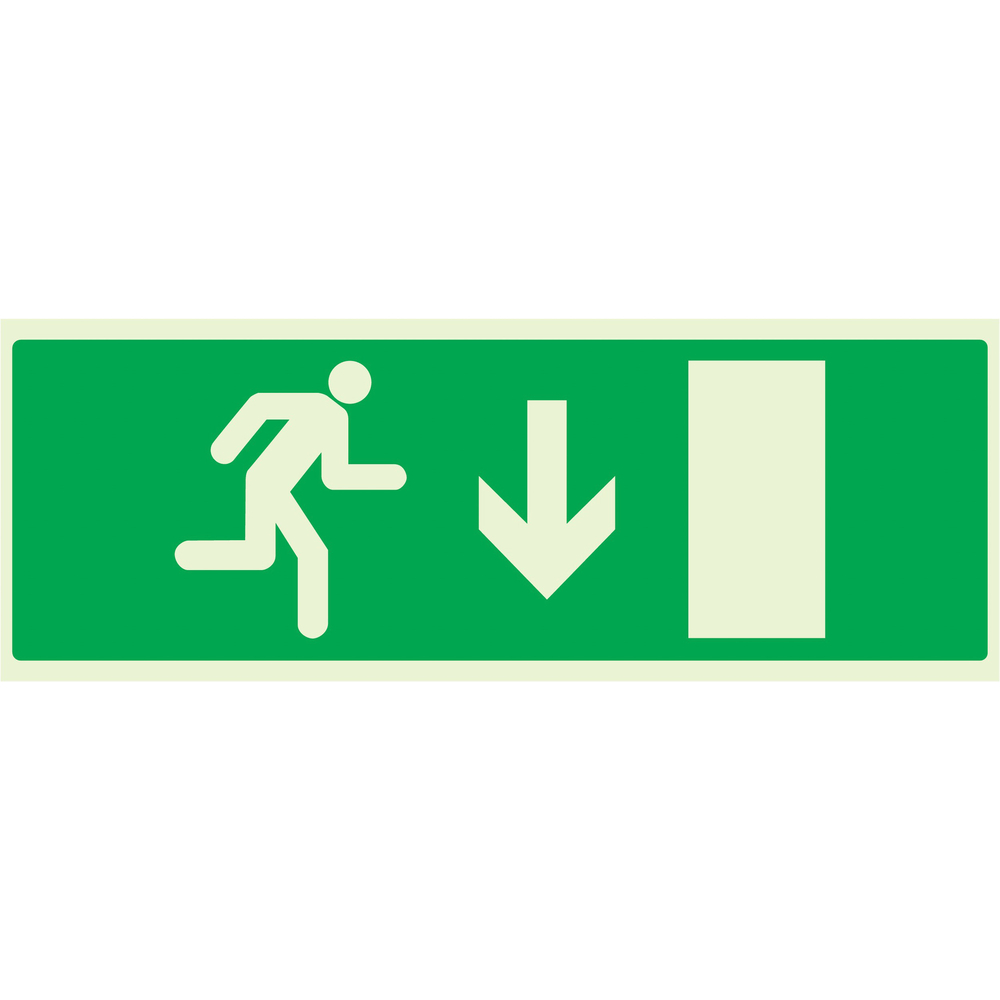 PANNEAU EVACUATION SORTIE BAS DROITE LUMINESCENT 330X120MM TALIAPLAST - 636426