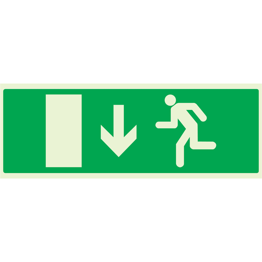 PANNEAU EVACUATION SORTIE BAS GAUCHE LUMINESCENT 330X120MM TALIAPLAST - 636427