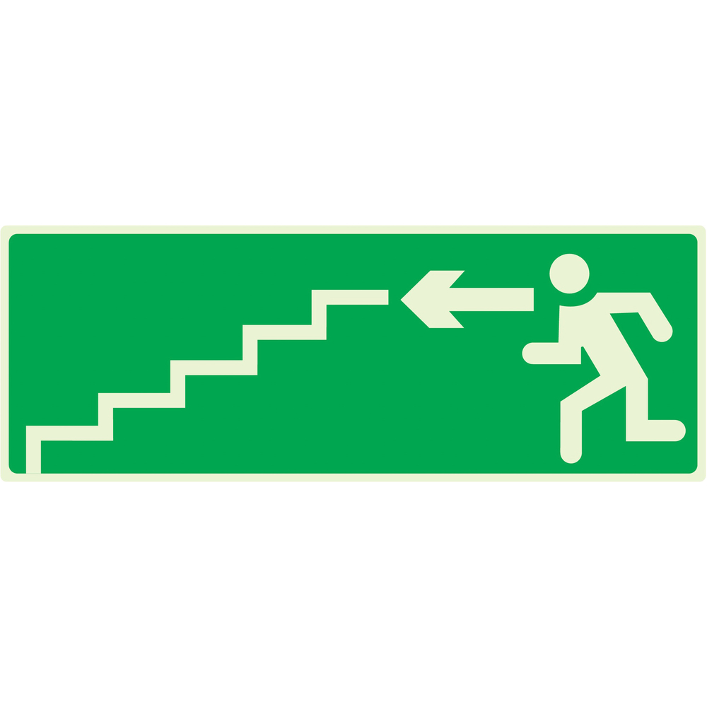 PANNEAU ESCALIER DESCENDANT A GAUCHE LUMINESCENT 330X120MM TALIAPLAST - 636428
