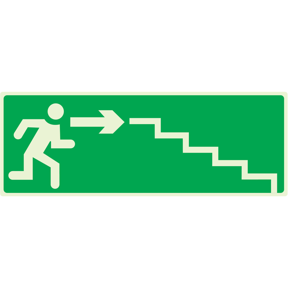 PANNEAU ESCALIER DESCENDANT A DROITE LUMINESCENT 330X120MM TALIAPLAST - 636430