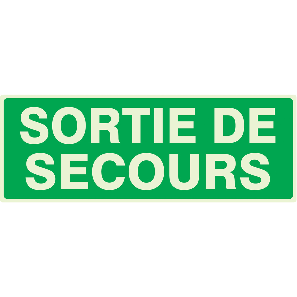 PANNEAU SORTIE DE SECOURS LUMINESCENT 330X120MM TALIAPLAST - 636432