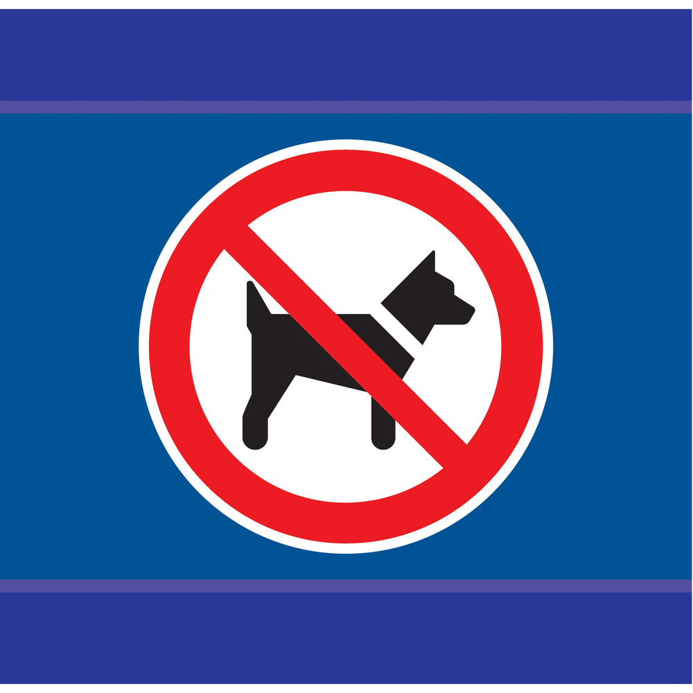 Interdit aux chiens d-sign 100x100mm TALIAPLAST - 637205