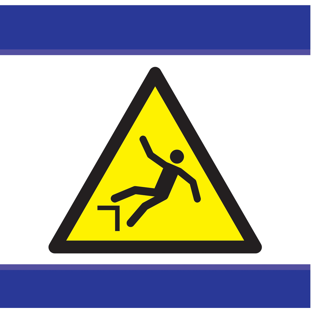 PANNEAU DANGER RISQUE DE CHUTE D-SIGN 100X100MM TALIAPLAST - 637304