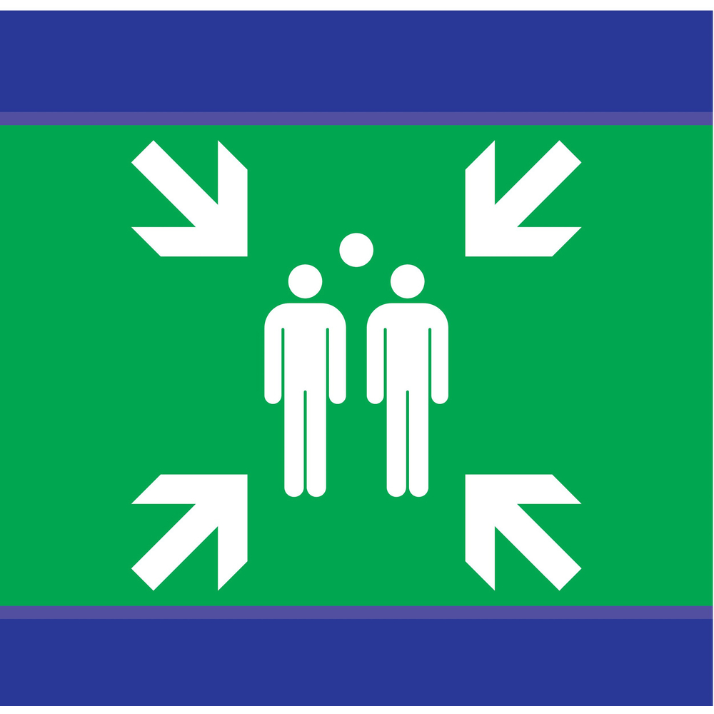 PANNEAU POINT DE RASSEMBLEMENT D-SIGN 100X100MM TALIAPLAST - 637407