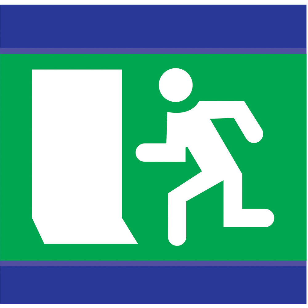 PANNEAU SORTIE DE SECOURS D-SIGN 100X100MM TALIAPLAST - 637408