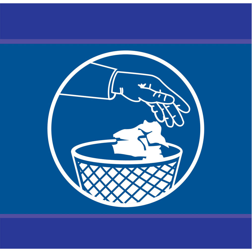 PANNEAU UTILISEZ LES POUBELLES D-SIGN 100X100MM TALIAPLAST - 637503