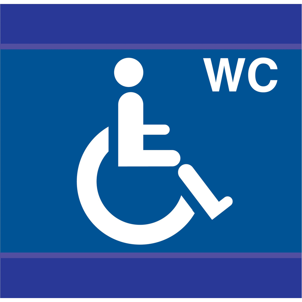 PANNEAU TOILETTES HANDICAPES D-SIGN 100X100MM TALIAPLAST - 637634
