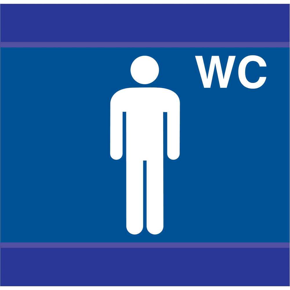 PANNEAU TOILETTES HOMMES D-SIGN 100X100MM TALIAPLAST - 637635