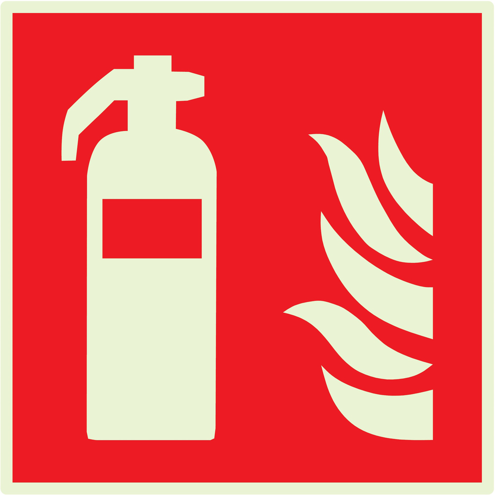 PANNEAU EXTINCTEUR D'INCENDIE LUMINESCENT 200X200MM TALIAPLAST - 638101