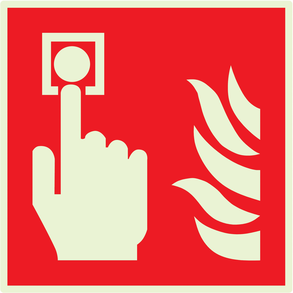 PANNEAU POINT D'ALARME INCENDIE LUMINESCENT 200X200MM TALIAPLAST - 638112