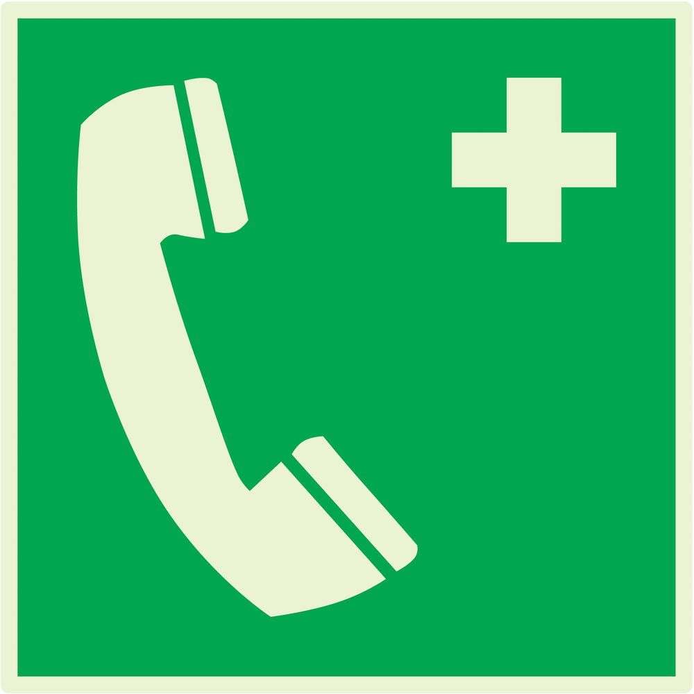 PANNEAU TELEPHONE D'URGENCE LUMINESCENT 200X200MM TALIAPLAST - 638404