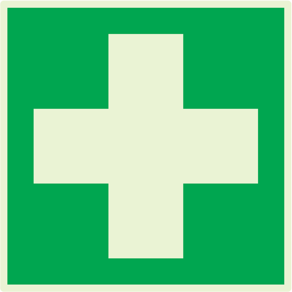 PANNEAU PREMIER SECOURS LUMINESCENT 200X200MM TALIAPLAST - 638405