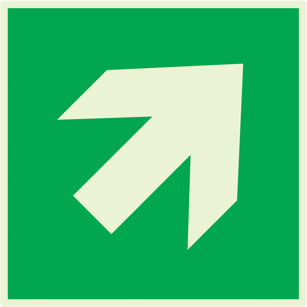 PANNEAU FLECHE 45° LUMINESCENT 200X200MM TALIAPLAST - 638419