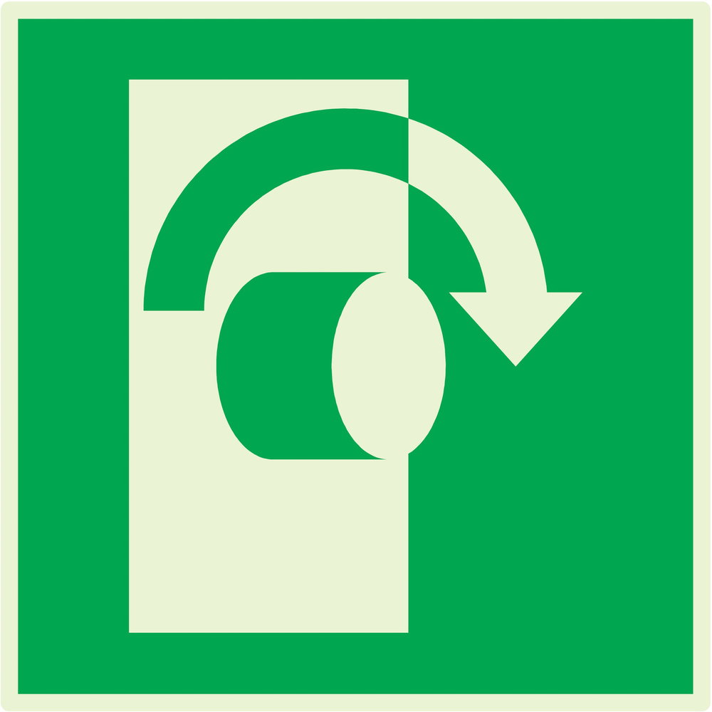 TOURNER DANS SENS HORAIRE P/OUVRIR LUMINESC. 200x200mm TALIAPLAST - 638425