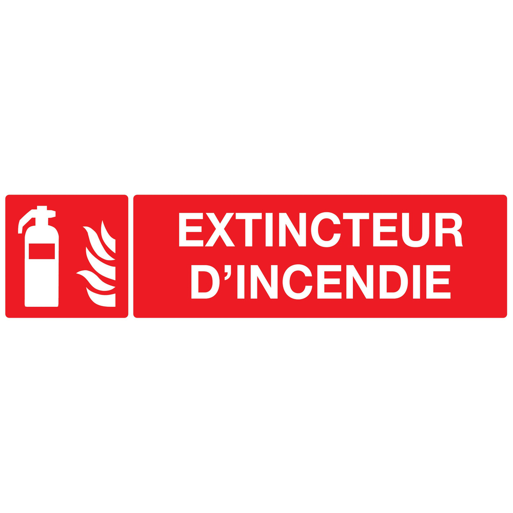 PANNEAU EXTINCTEUR D'INCENDIE 200X52MM TALIAPLAST - 720101