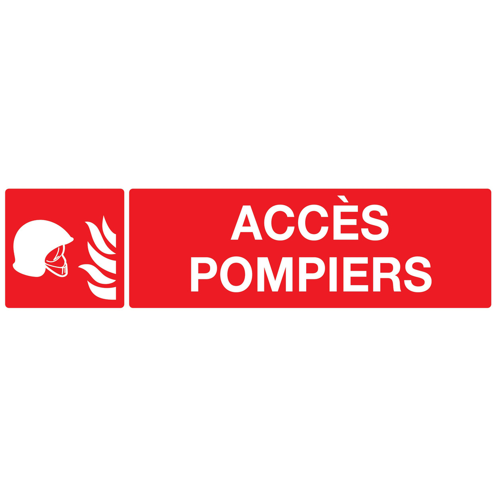 PANNEAU ACCES POMPIERS 200X52MM TALIAPLAST - 720105