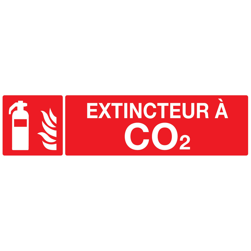 PANNEAU EXTINCTEUR A CO2 200X52MM TALIAPLAST - 720107