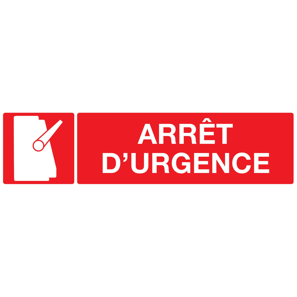 PANNEAU ARRET D'URGENCE 200X52MM TALIAPLAST - 720110