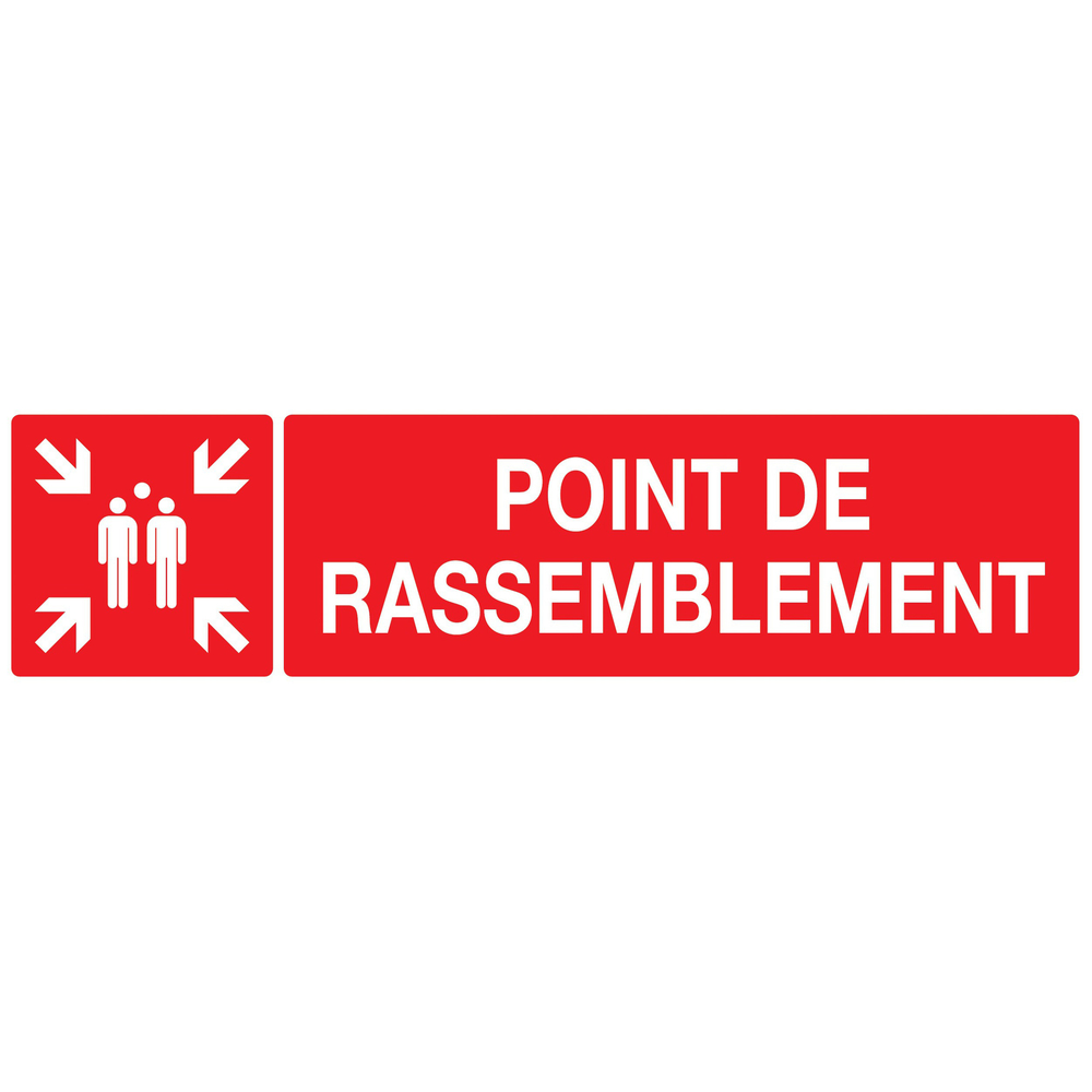 PANNEAU POINT DE RASSEMBLEMENT (INCENDIE) 200X52MM TALIAPLAST - 720111