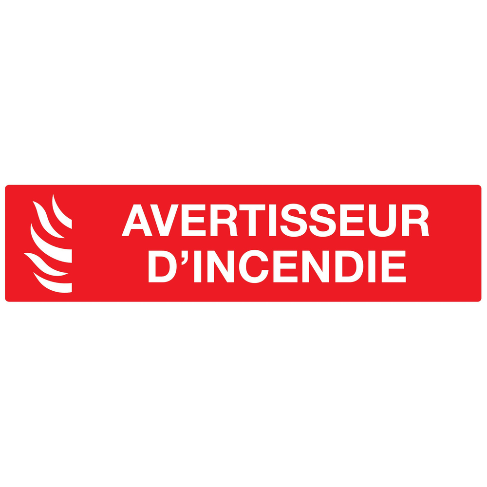 PANNEAU AVERTISSEUR D' INCENDIE 200X52MM TALIAPLAST - 720115
