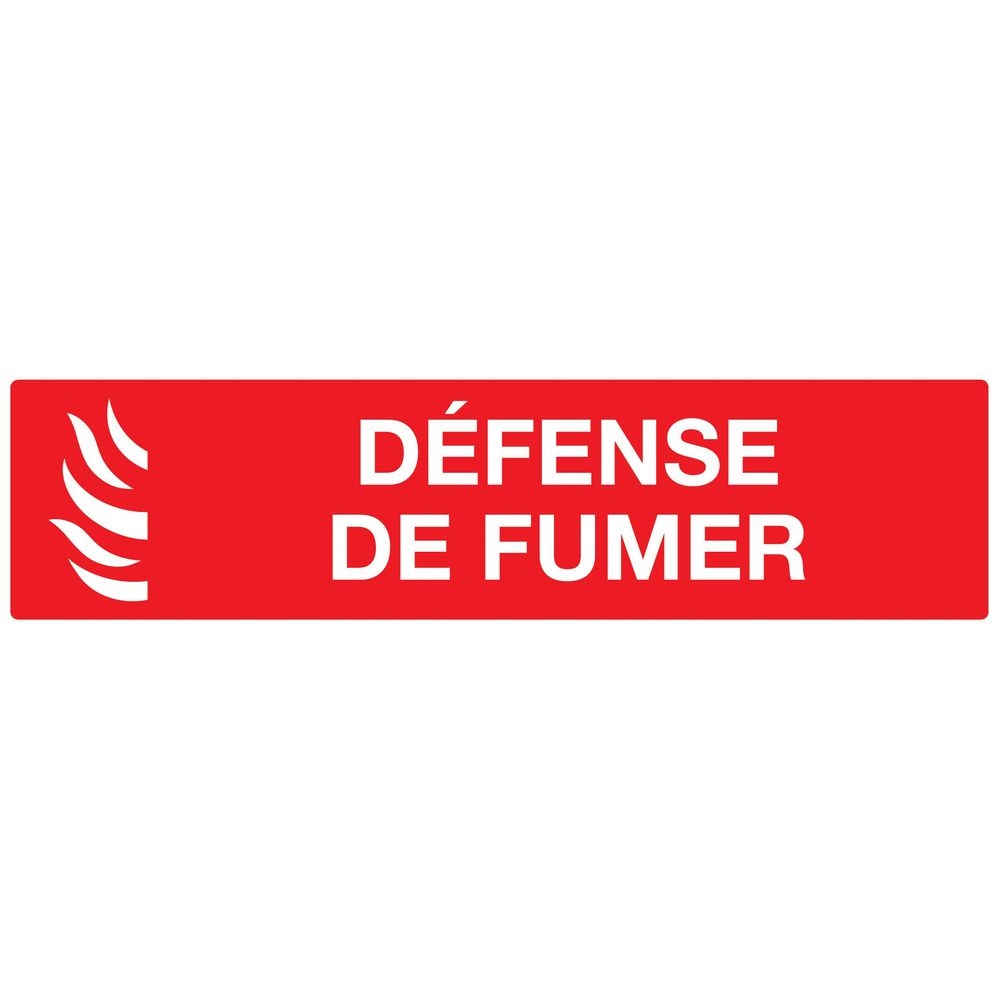 PANNEAU DEFENSE DE FUMER (INCENDIE) 200X52MM TALIAPLAST - 720118