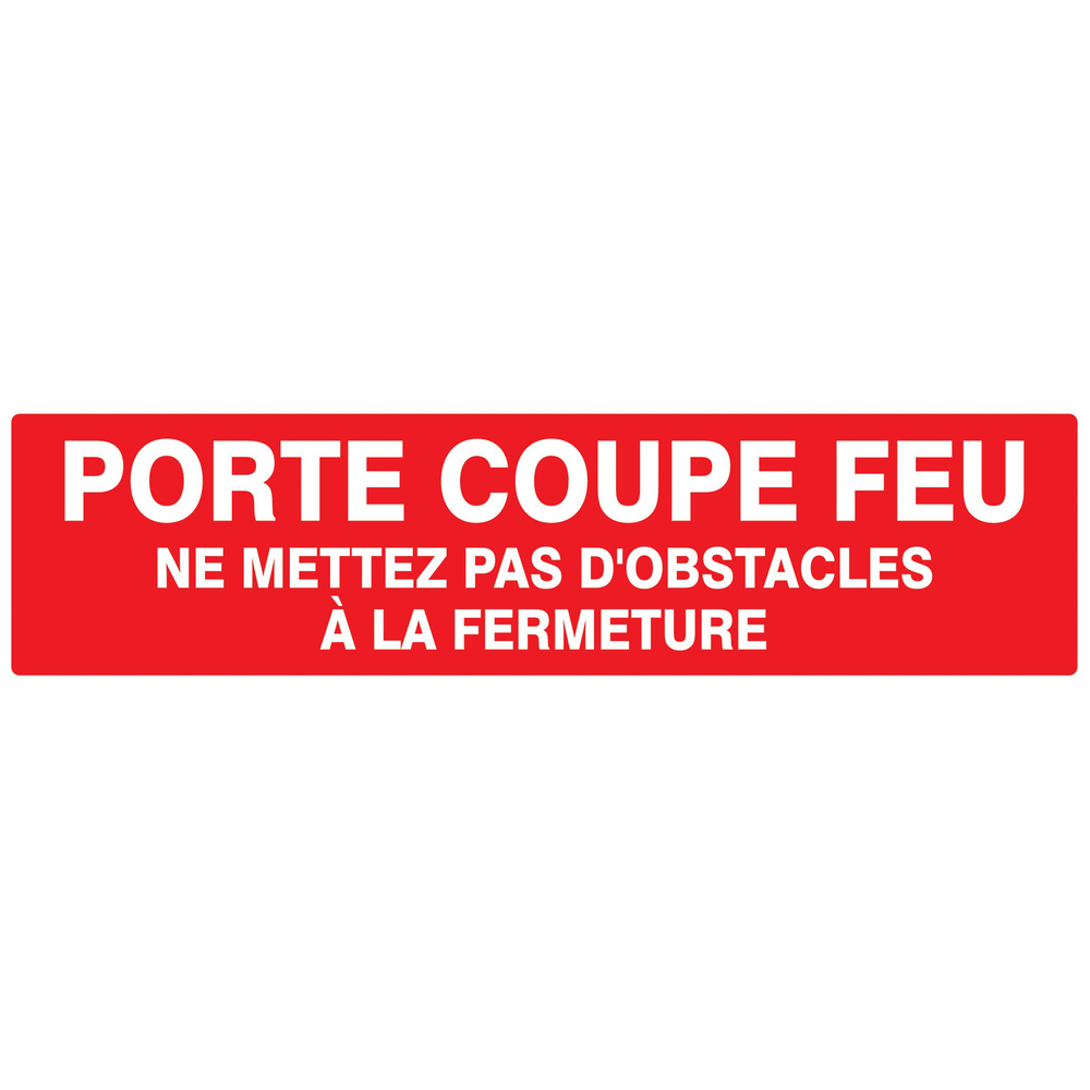 PANNEAU PORTE COUPE-FEU (+ TEXTE) 200X52MM TALIAPLAST - 720121