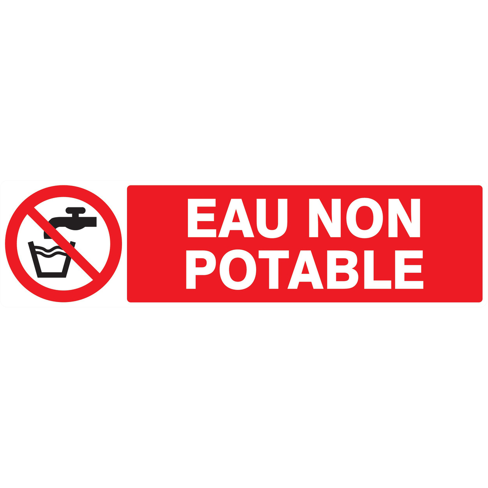 Panneau adhésif EAU NON POTABLE 200X52MM TALIAPLAST - 720214