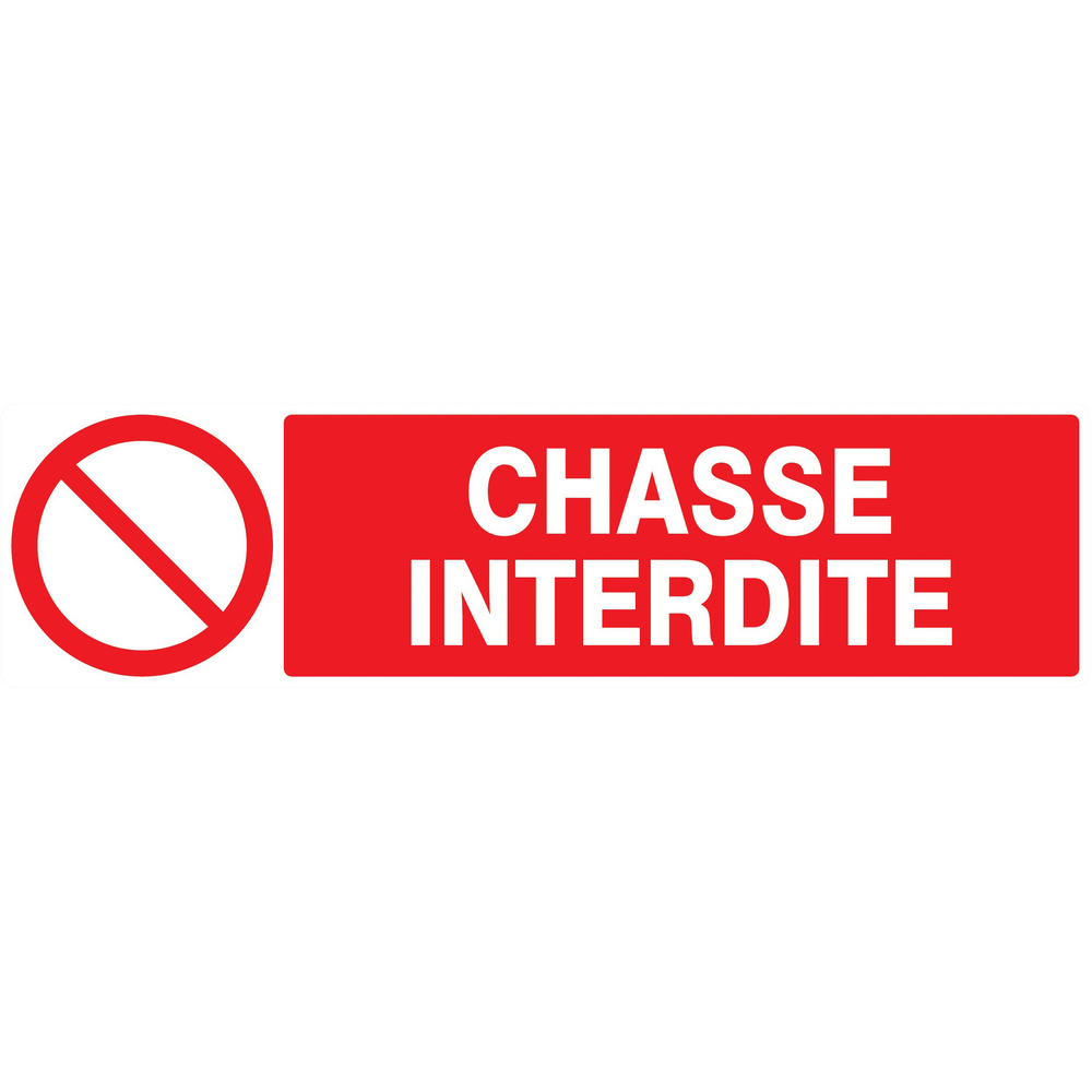 Panneau adhésif CHASSE INTERDITE 200X52MM TALIAPLAST - 720219