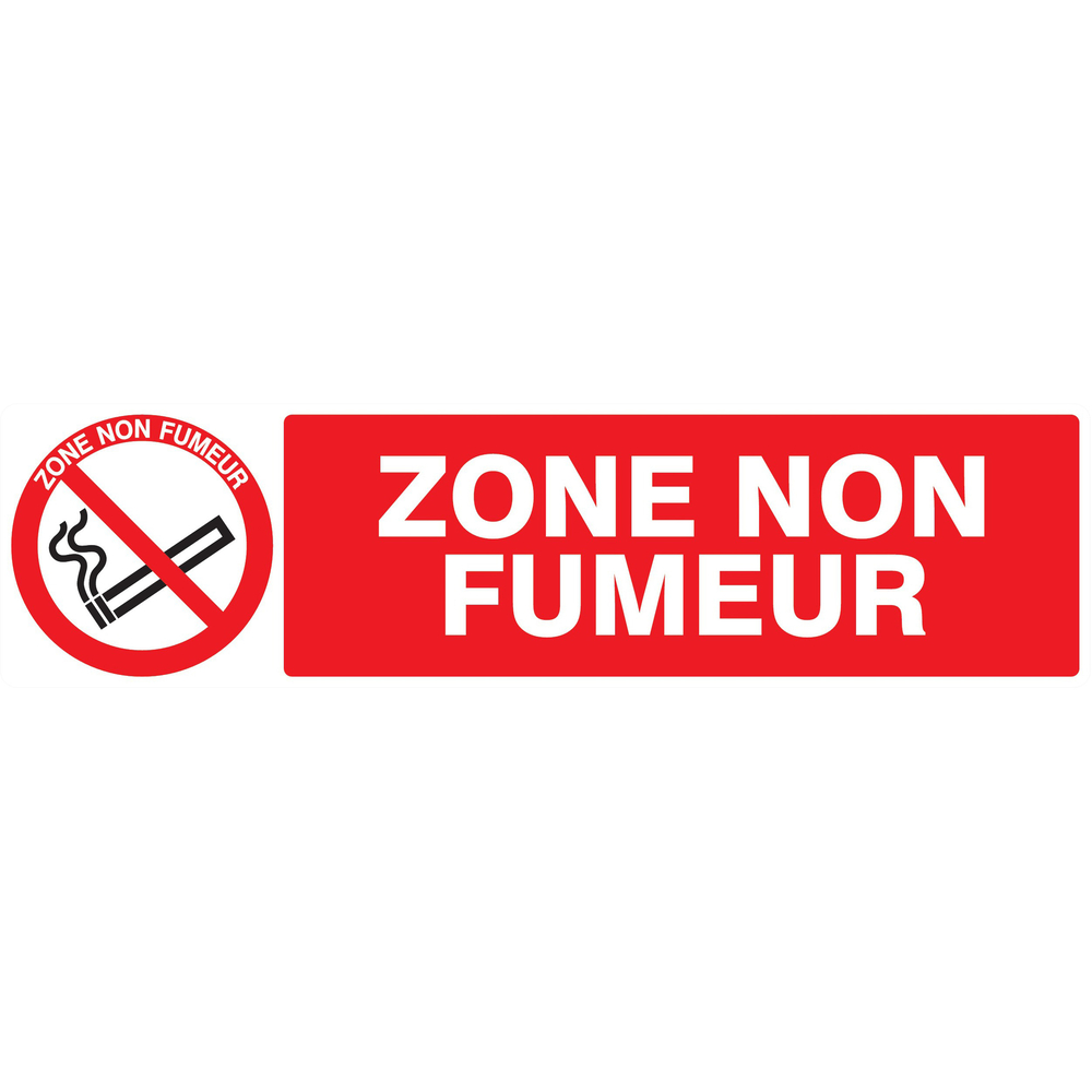 Panneau adhésif ZONE NON FUMEUR 200X52MM TALIAPLAST - 720235