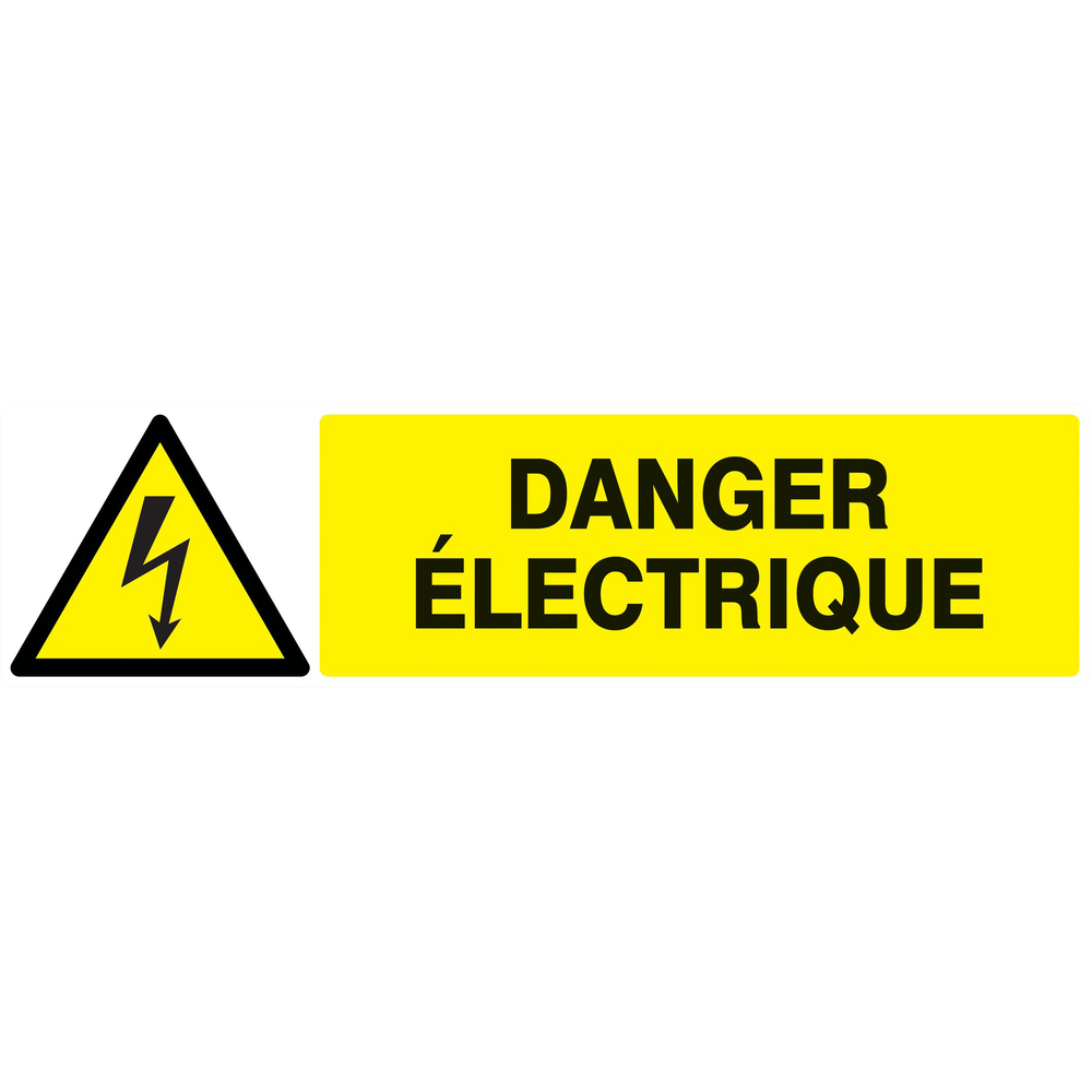 Panneau adhésif DANGER, ELECTRICITE 200X52MM TALIAPLAST - 720305
