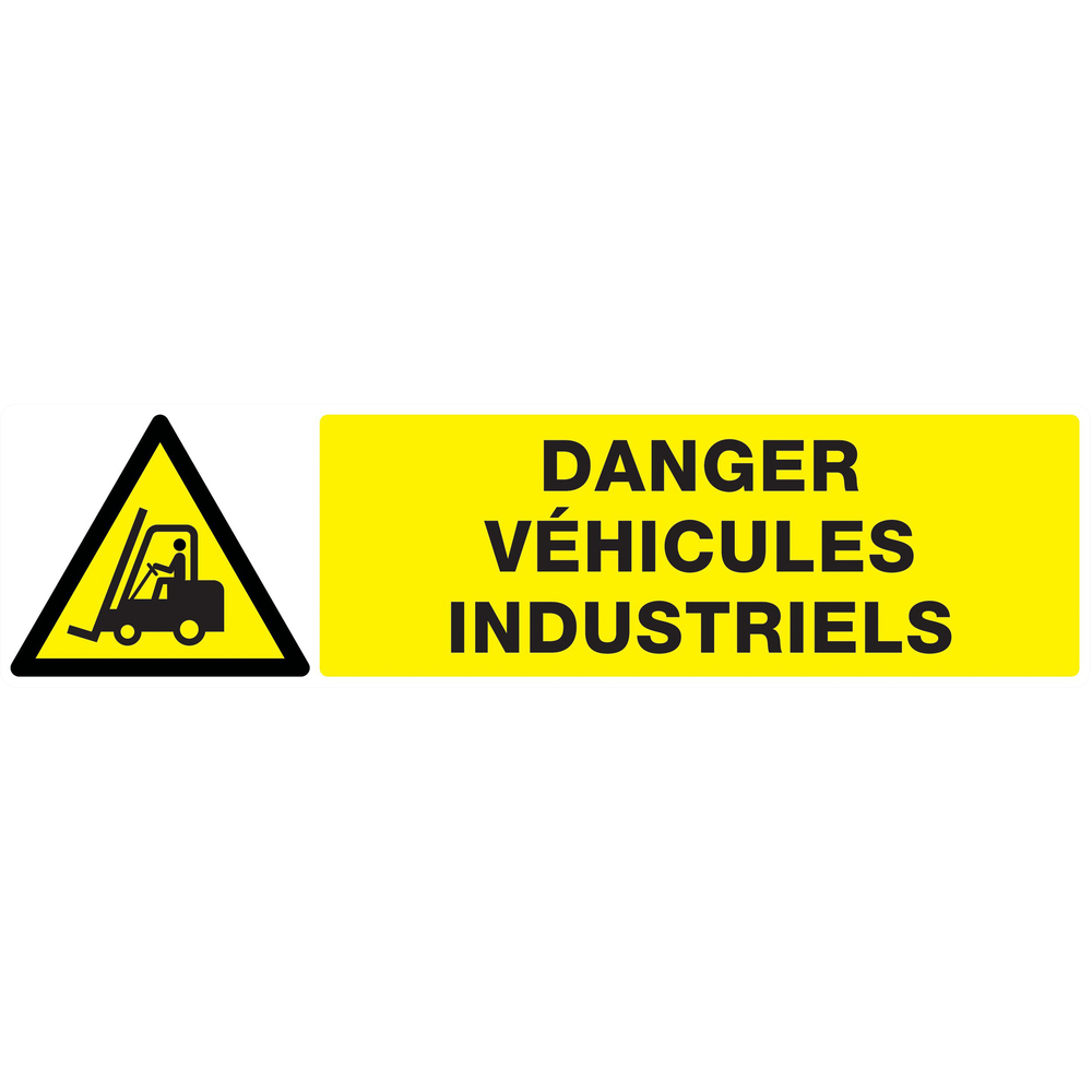 Panneau adhésif DANGER VEHICULES INDUSTRIELS 200X52MM TALIAPLAST - 720310