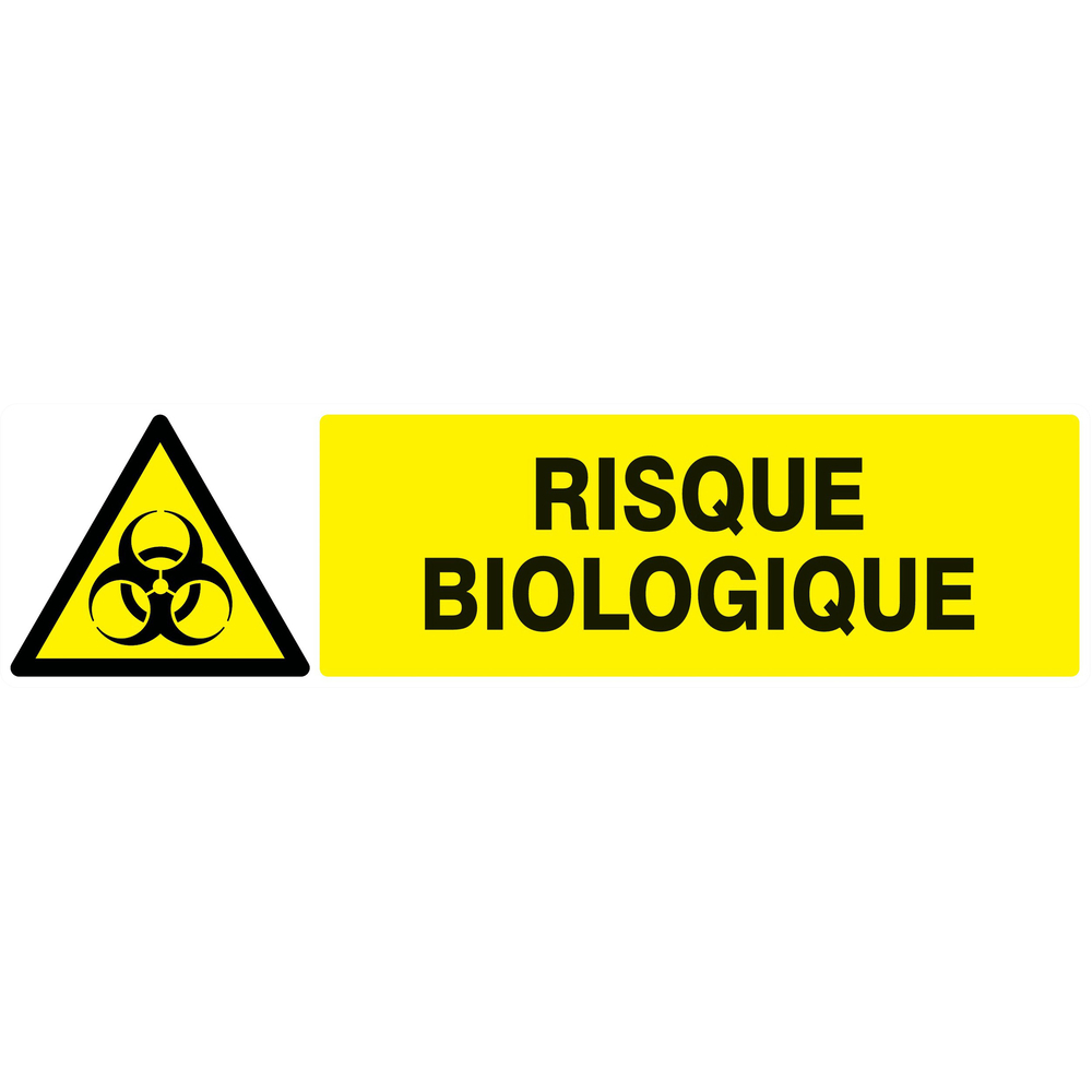 Panneau adhésif DANGER, RISQUE BIOLOGIQUE 200X52MM TALIAPLAST - 720317