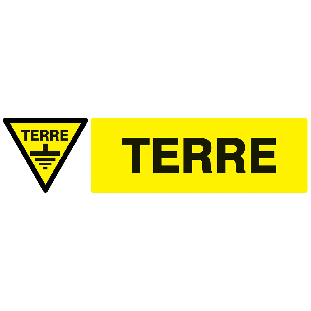 Panneau adhésif DANGER TERRE 200X52MM TALIAPLAST - 720318