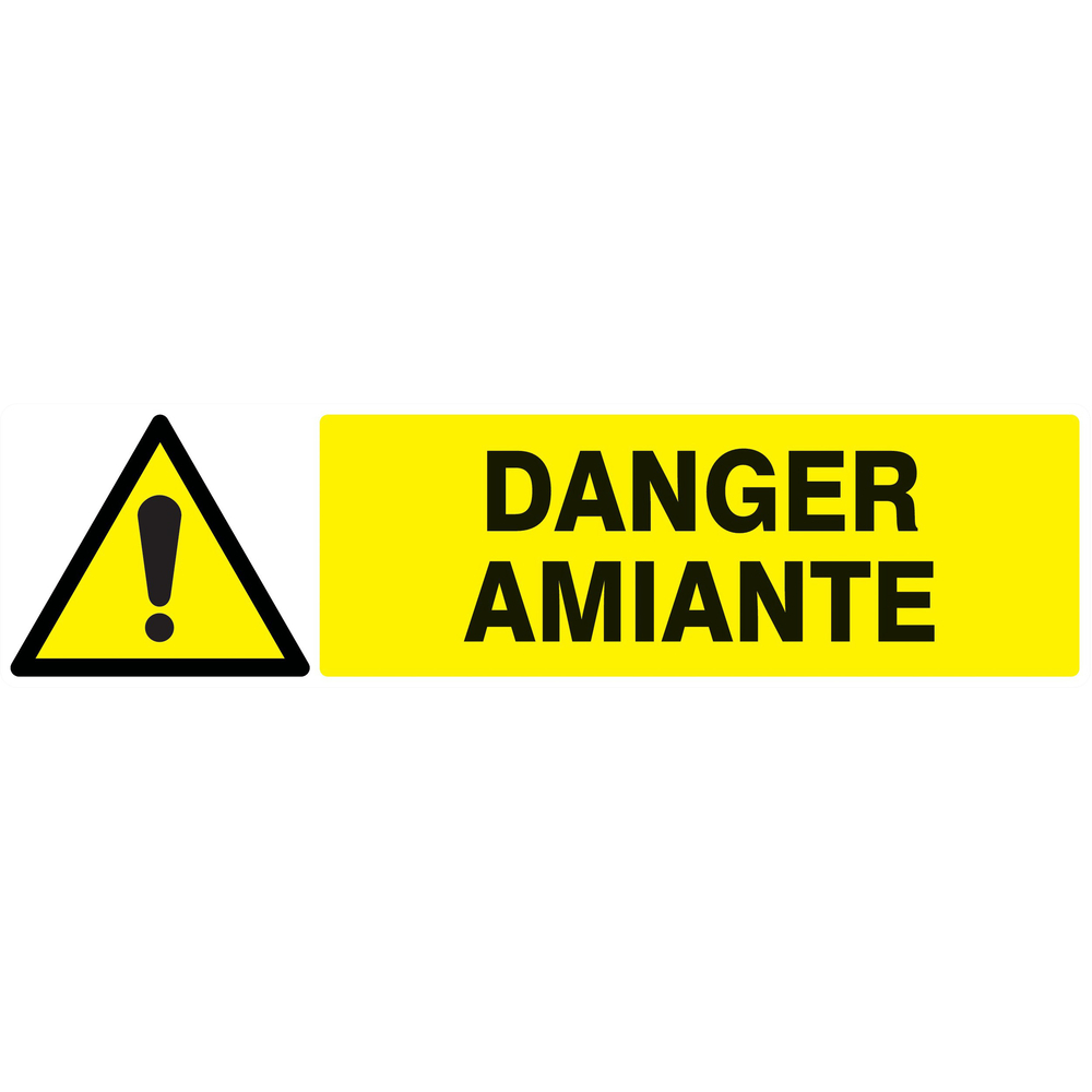 PANNEAU DANGER AMIANTE 200X52MM TALIAPLAST - 720323