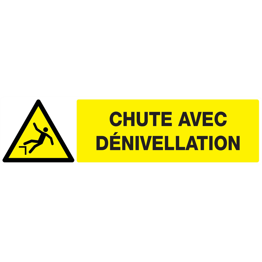 Panneau adhésif DANGER, CHUTE AVEC DENIVELLATION 200X52MM TALIAPLAST - 720327