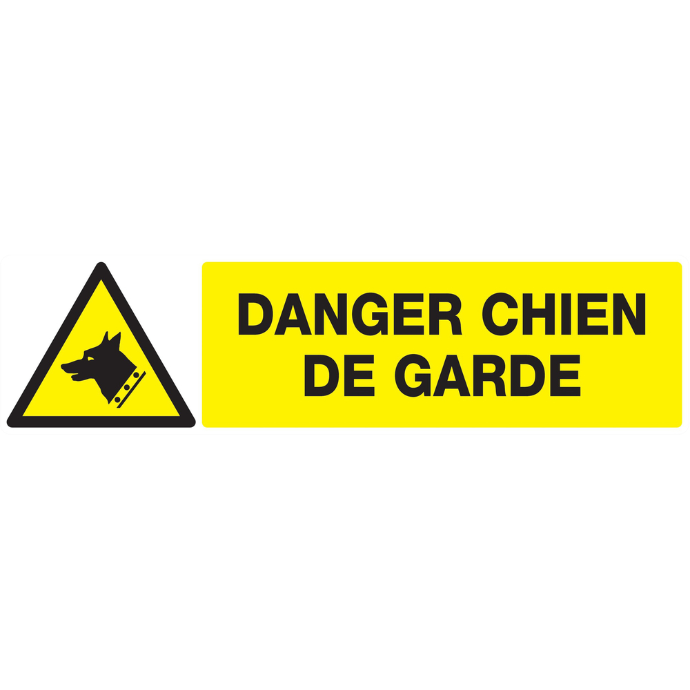 Panneau adhésif DANGER, CHIEN DE GARDE 200X52MM TALIAPLAST - 720330