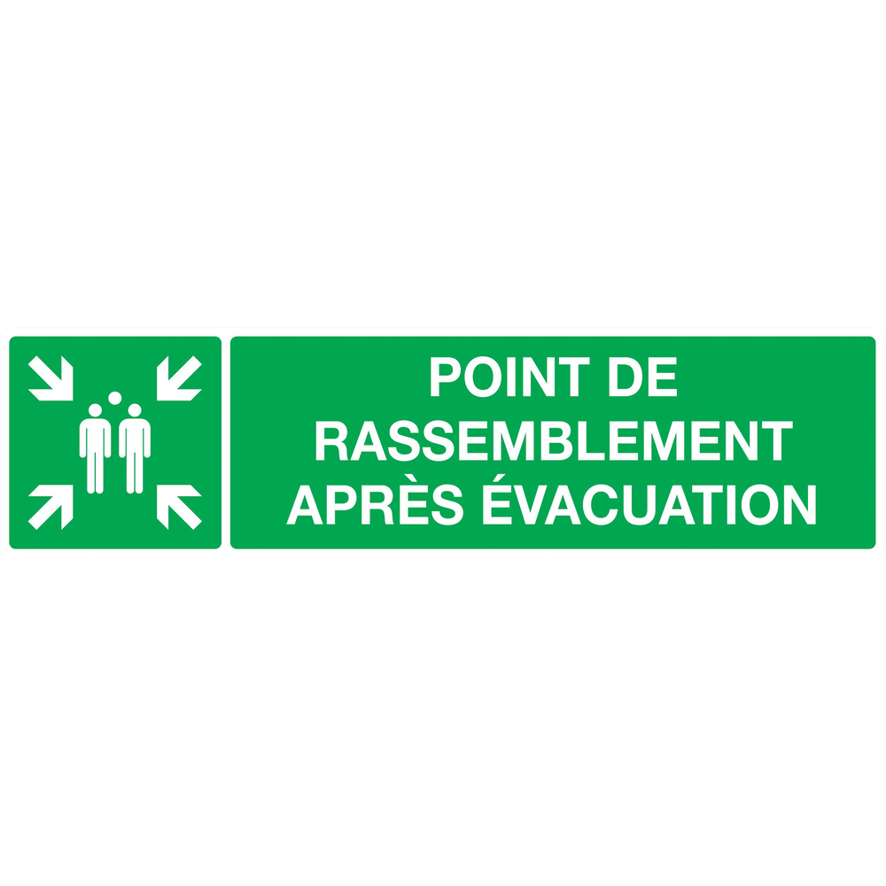 PANNEAU POINT DE RASSEMBLEMENT APRES EVACUATION 200X52MM TALIAPLAST - 720407