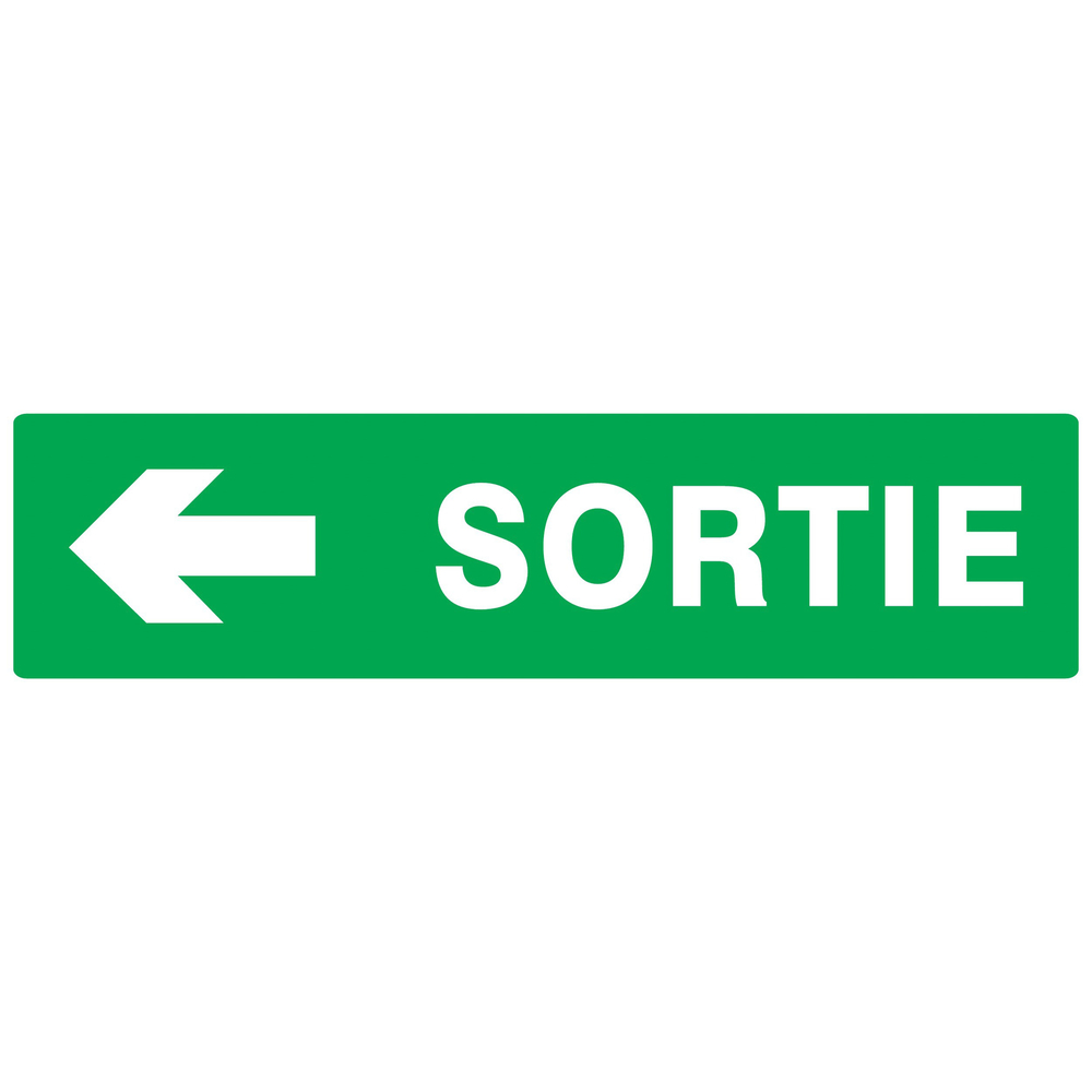 PANNEAU SORTIE FLECHE A GAUCHE 200X52MM TALIAPLAST - 720418